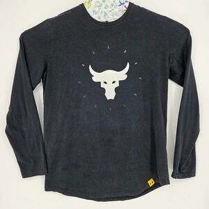 Under Armour‎ Project Rock Shirt Mens Large All Day Hustle Black FLAWS